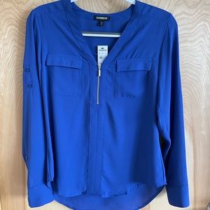Blue Express Blouse (small) - NWT